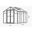 Sera de gradina structura Aluminiu, placi policarbonat 236 x 289 x 206 cm, protectie UV si rezistenta la impact, 2 x ferestre, 2 x usi