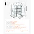 Sera walk-in, 2 x niveluri, 10 x rafturi, capac PVC, usa cu fermoar, cadru otel, 137 x 137 x 196 cm