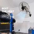 Ventilator oscilant de perete, Industrial, diametru 690 mm, Metal, 70 W, 3 viteze