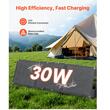 Panou solar camping, Pliabil, monocristalin, 30 W, IP65, Incarcator multi-dispozitiv, 858 x 246 x 21 mm