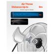 Ventilator de podea, diametru 45 cm, 120 W, grilaj metalic, 3 trepte, 220 V, 65 dB, Negru