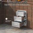 Sertare pentru bucatarie in aer liber, Otel inoxidabil, 400x450x450 mm, 3 niveluri, Incastrabile