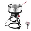 Friteuza multifunctionala cu arzator pe gaz, Rotunda, Capacitate 9.35 l, dimensiune 540×758 mm, Termometru