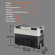 Cutie frigorifica cu compresor 12/24 V DC, 110-240 V AC, capacitate 35 l, -20 ℃ pana la 25℃, dimensiune 652 x 360 x 420 mm, panou digital
