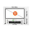 Ecran de proiectie 150 inch, 4K Ultra HD, portabil, 16:9, Material anti-lumina, Proiectie fata-verso