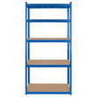 Raft metalic galvanizat, Modular, 5 polite MDF, 150 kg/polita, 180 x 90 x 40 cm, Albastru