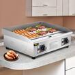 Plita electrica Vevor Plancha Inox 3200 W, suprafata de gatit fonta 660 x 400 mm