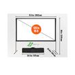 Ecran de proiectie 120 inch, 4K Ultra HD, 16:9, Portabil, Material anti-lumina, vizionare fata/spate