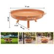 Vatra foc pentru terasa, camping, Otel Carbon, Diametru 770 mm, Maro, Inaltime 28 cm