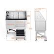 Cada pentru animale de companie All-in-One, Inox, Accesorii complete dus, baterie, Rampa, max 200 kg, 1500x1500x700 mm, deschidere usa pe dreapta