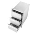 Sertare pentru bucatarie in aer liber, Otel inoxidabil, 377x646x480 mm, 3 niveluri, Incastrabile