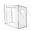 Sera exterior cu ferestre walk-in, usa cu fermoar, cadru otel, 195 x 77 x 168 cm