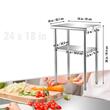 Masa de lucru Inox, pentru preparare alimente, 61 x 45,7 x 91,4 cm, 1 x rafturi