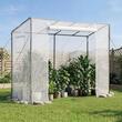 Sera exterior cu ferestre walk-in, usa cu fermoar, cadru otel, 195 x 77 x 168 cm