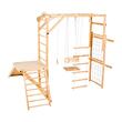 Spatiu de joaca Montessori 8in1 pentru copii, Lemn, Leagan, Topogan, franghie, max 100 kg, anti-rasturnare