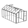 Sera de gradina structura Aluminiu, placi policarbonat 236 x 402.5 x 207 cm, protectie UV si rezistenta la impact, 2 x ferestre, 2 x usi