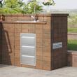 Sertare pentru bucatarie in aer liber, Otel inoxidabil, 377x646x480 mm, 3 niveluri, Incastrabile