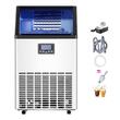 Masina pentru cuburi de gheata, Inox, Functie Auto-Curatare, 45 kg/zi, Capacitate 15 kg, Afisaj Led, 60 dB, 448 x 400 x 798 mm, 45 tavi, Pompa drenaj