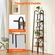 Raft multifunctional cu 5 etaje, Metal, 300 x 340 x 1700 mm, pentru plante, carti, decoratiuni