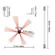 Kit de curatare cos fum, Lungime 9 m, Cap perie flexibil, Atasabil la bormasina electrica, Diametru de curatare 44 cm