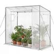 Sera exterior cu ferestre walk-in, usa cu fermoar, cadru otel, 195 x 77 x 168 cm