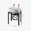 Friteuza multifunctionala cu arzator pe gaz, 2 x Cosuri, Capacitate 13.27 l, dimensiune 420x530x740 mm, Termometru
