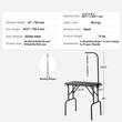 Masa toaletaj pentru animale cu talie mica/medie, Max 100 kg, 807.7 x 459.7 mm, Otel Inoxidabil, Pliabila, 1 x Brat