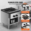 Aragaz profesional, 1 x Arzator, Inox si Fonta, 26 kW, dimensiune 460 x 620 x 615 mm