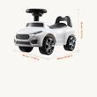 Masinuta Ride-on, Sistem Anti-rasturnare, Muzica pe volan, 1-3 Ani, 66 x 29 x 36 cm, Spatiu depozitare, max 22 kg, Alb