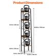 Raft multifunctional cu 5 etaje, Metal, 300 x 340 x 1700 mm, pentru plante, carti, decoratiuni