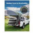 Cort camping pentru camioneta pick-up, 2-3 persoane, 3150 x 1600 x 1600 mm, PU2000 mm, copertina extensibila