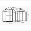 Sera de gradina structura Aluminiu, placi policarbonat 236 x 402.5 x 207 cm, protectie UV si rezistenta la impact, 2 x ferestre, 2 x usi