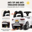 Masinuta Ride-on, Sistem Anti-rasturnare, Muzica pe volan, 1-3 Ani, 66 x 29 x 36 cm, Spatiu depozitare, max 22 kg, Alb