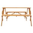 Masa picnic 2 in 1, transformabila in banca, Lemn brad, 1410 x 470 x 170 mm
