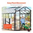Sera de gradina structura Aluminiu, placi policarbonat 236 x 402.5 x 207 cm, protectie UV si rezistenta la impact, 2 x ferestre, 2 x usi