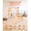 Spatiu de joaca Montessori 8in1 pentru copii, Lemn, Leagan, Topogan, franghie, max 100 kg, anti-rasturnare