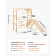 Spatiu de joaca Montessori 8in1 pentru copii, Lemn, Leagan, Topogan, franghie, max 100 kg, anti-rasturnare