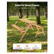 Masa picnic 2 in 1, transformabila in banca, Lemn brad, 1410 x 470 x 170 mm