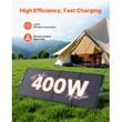 Panou solar camping, Pliabil, monocristalin, 400 W, IP67, Incarcator multi-dispozitiv, 2640 x 988 x 55 mm