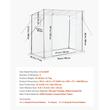 Sera exterior cu ferestre walk-in, usa cu fermoar, cadru otel, 195 x 77 x 168 cm