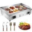 Plita electrica Vevor Plancha Inox 4400 W, suprafata de gatit fonta 72.8 x 40 cm