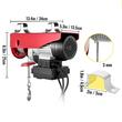 Electropalan Vevor 480 W, Telecomanda Wi-FI, Inaltime max de ridicare 6/12 m, viteza 12 m/min, capacitate 100/200 kg
