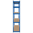 Raft metalic galvanizat, Modular, 5 polite MDF, 150 kg/polita, 180 x 90 x 40 cm, Albastru