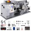 Mini strung pentru metal Vevor 1100 W, Distanta dintre centre 400 mm, 0-2250 rpm