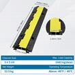 Set 5 Rampe pentru cabluri, max 5443 Kg, 2 x canal, Galben/Negru, 98 x 24 x 4.5 cm