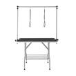 Masa toaletaj pentru animale cu talie mica/medie, Max 150 kg, 1137.9 x 609.6 mm, Otel Inoxidabil, Pliabila, Brat cu 2 x lesa