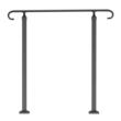 Balustrada otel, 1-3 trepte Vivatechnix, Lungime 100 cm, Unghi reglabil, Negru