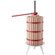 Presa manuala profesionala pentru struguri/fructe moi, Volum 30 l, Lemn fag si otel, 2 x saci filtranti