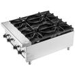 Aragaz profesional, 4 Arzatoare, Inox si Fonta, 28 kW BTU, dimensiune 610 x 775 x 335 mm