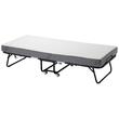 Pat pliabil pentru oaspeti, 1 persoana, saltea inclusa grosime 10 cm, 4 x roti, Cadru Otel, max 136 kg, 790 x 1900 x 396 mm 